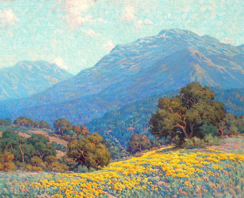 Granville Redmond, California Poppies, oil on canvas