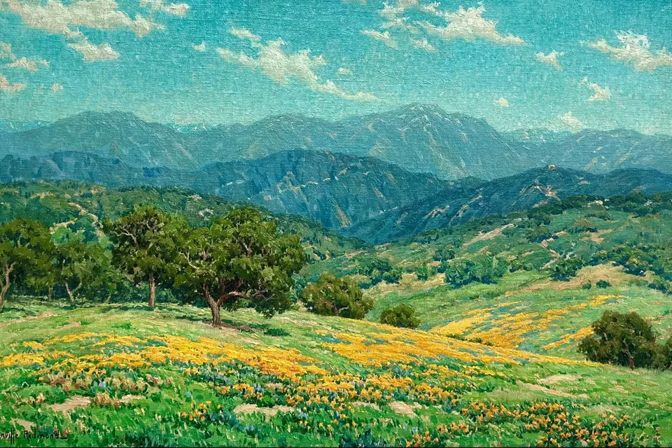 Granville Redmond, California Poppies in Bloom, oil on canvas