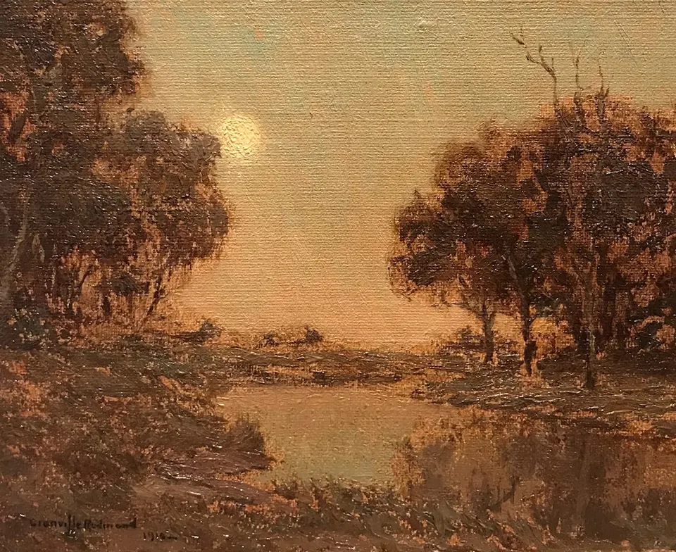 Granville Redmond, Twilight, oil on canvas